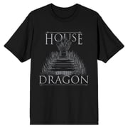 House Of The Dragon Throne Logo Mens Black T-shirt-3XL