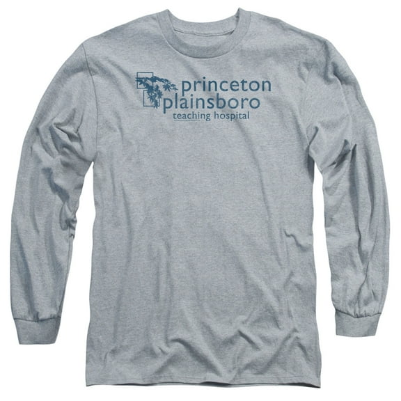 House Princeton Plainsboro Long Sleeve Adult 18/1 T-Shirt Athletic Heather