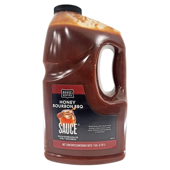 House Recipe Honey Bourbon BBQ Sauce | Barbecue | Kosher | 1 Gallon