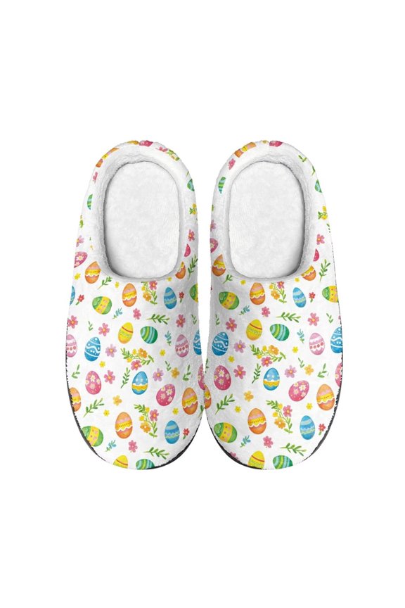 Slippers for Women Mens Winter Warm Memory Foam Cotton Home Slippers Soft Plush Fleece Slip on House Slippers for Girls Indoor Outdoor Shoes