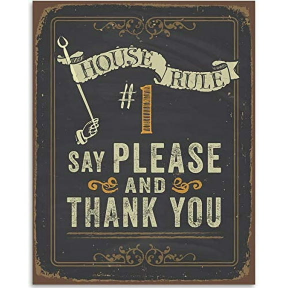 House Rule #1-11x14 Unframed Art Print - Great Home Decor (Printed on Paper, Not Metal)