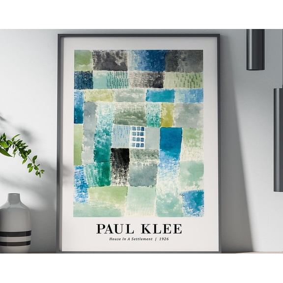 House In A Settlement 1926 By Paul Klee Poster, Poster Print, Wall Decor, Abstract Art, Modern Art, Colorful Art, Contemporary Art Wall Art, Modern Wall Decor, 16x24 UNFRAMED