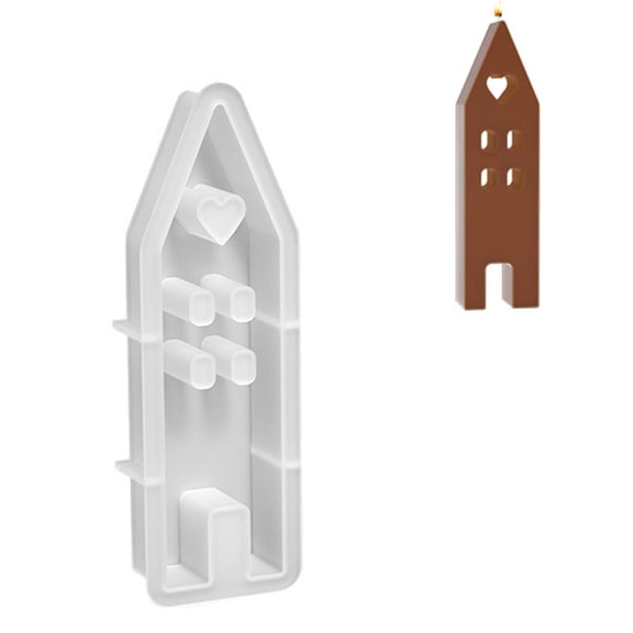House Shape Mold, Non Easy to Demold for Gypsum Ornaments Home Decor, House Shape Resin Molds