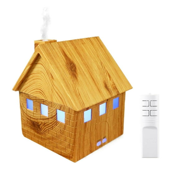 House-Shaped Aroma Diffuser & Humidifier, 400ml, 7-Color LED, Essential ...