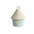 thumbnail image 1 of House Shaped Cotton Rope Storage Basket with Lid,Green, 1 of 6