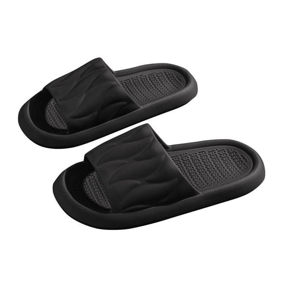 House Shoes Non-Slip Thick Soft Platform Slide Sandals For Women Men Unisex Massage Shower Bathroom Slipper For Adult Couples Indoor Outdoor