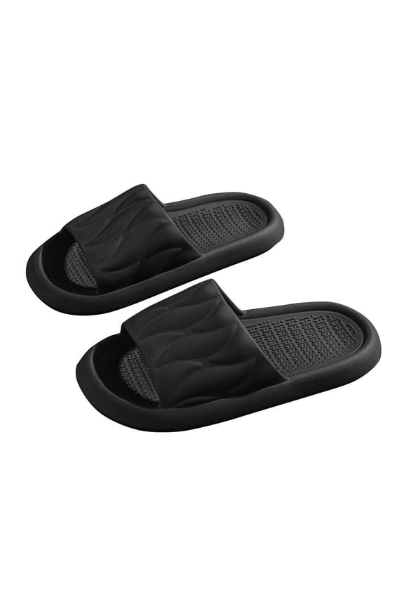 House Shoes Non-Slip Thick Soft Platform Slide Sandals For Women Men Unisex Massage Shower Bathroom Slipper For Adult Couples Indoor Outdoor