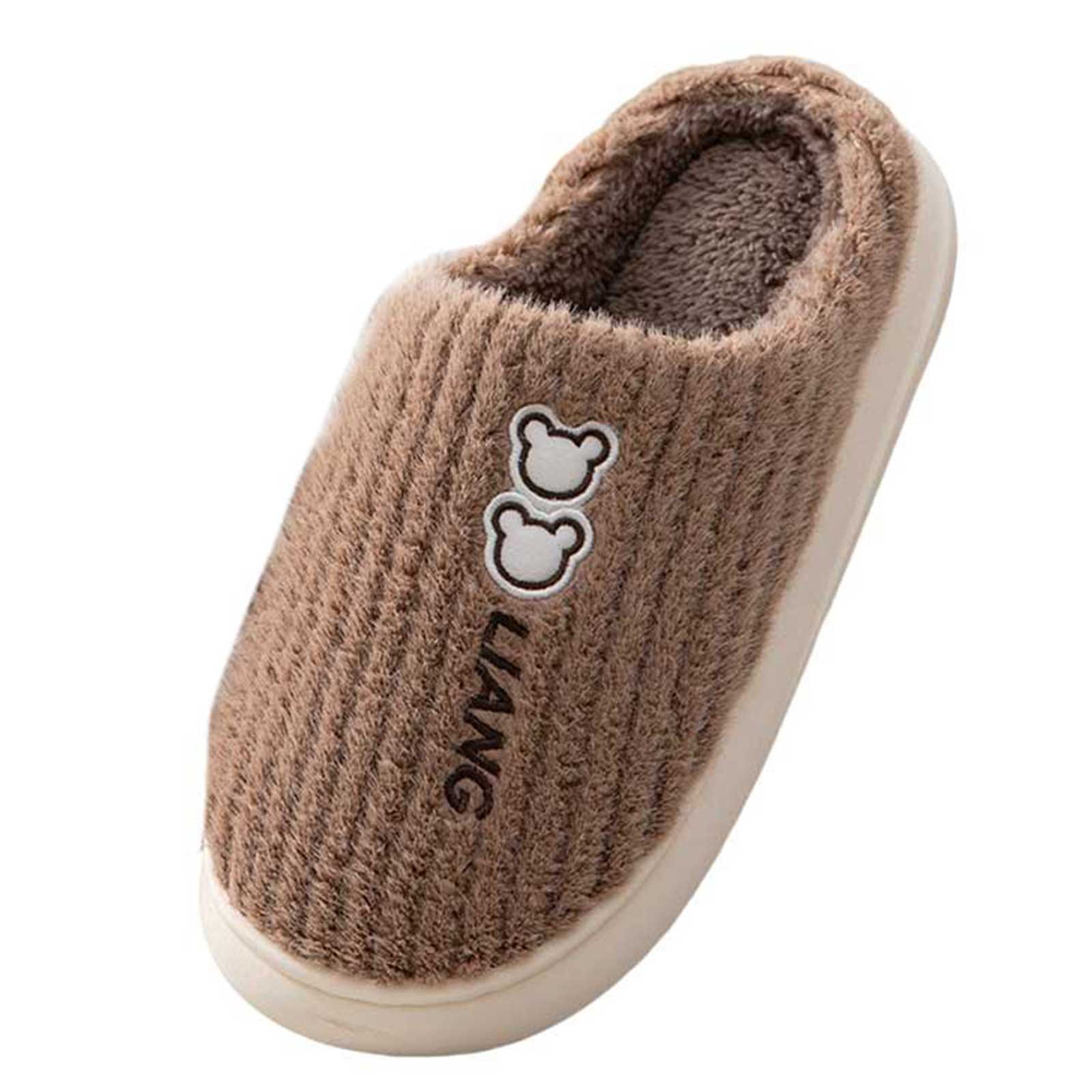 Women's Fuzzy House Slippers - Warm Flannel, Non-Slip, Sizes 5.5-12 - View #2