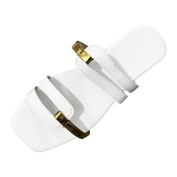 House Slippers For Women New Summer Style Large Color Matching Fashion Flat Sandals