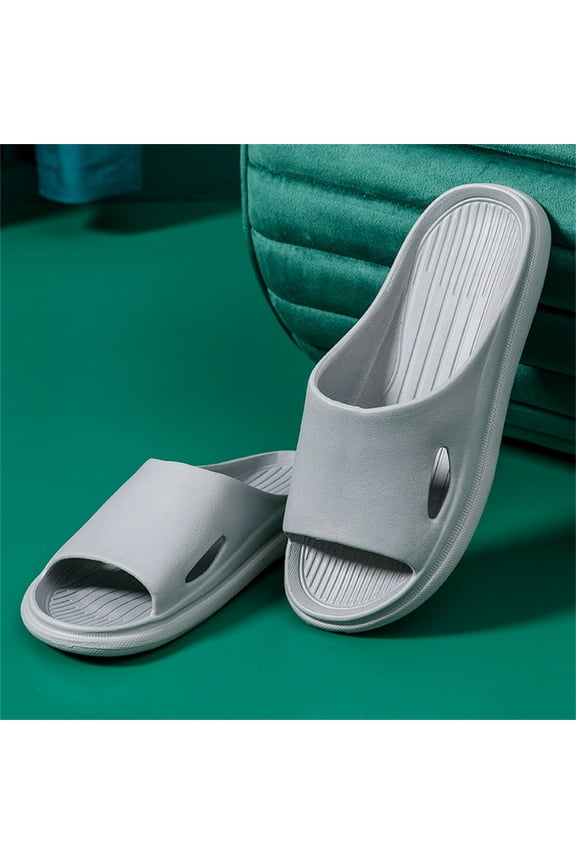 House Slippers Men,AXXD Men Shoes Slippers Home Couple Shoes Indoor Outside Soft Soled Slippers fors' Easter Outfits Gray 8.5