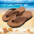 thumbnail image 1 of House Slippers Men Arch Support Summer Casual Outside Wear Beach Non Breathable Flip Flops Clip Toes Big Size Flat Bottom Men Shoes, 1 of 5