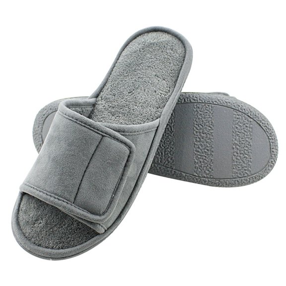 House Slippers Men Slip On Arch Support Breathable Open Toe Soft Sole Quiet Indoor Outdoor Comfortable Slides Men's House Shoes