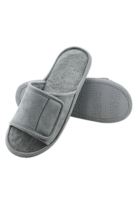 House Slippers Men Slip On Arch Support Breathable Open Toe Soft Sole Quiet Indoor Outdoor Comfortable Slides Men's House Shoes