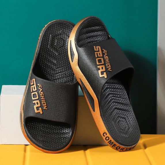 House Slippers Men On Arch Support Comfortable Breathable Indoor Outdoor Summer Beach Bathroom Casual Wear Open Toe Men's Sandals