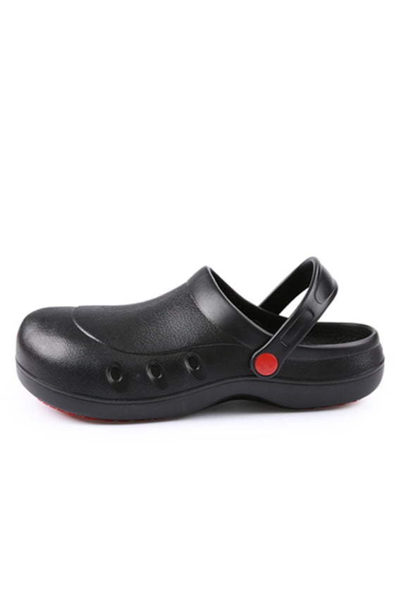 House Slippers Mens Slippers Men And Women Work Shoes Non Slip Chef Shoes Work Clogs for Restaurant Oil Kitchen Shoes Black 7