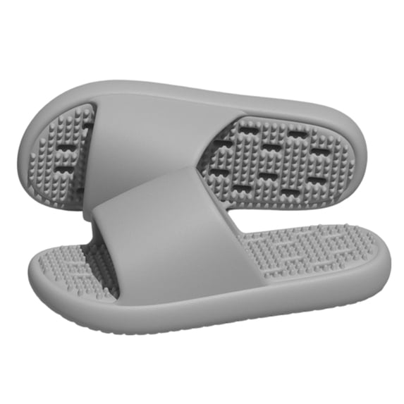 House Slippers, Shower Shoes, Indoor Outdoor Slippers for Women, Slides for Men, Unisex EVA Quick-Dry Non-Slip Open Toe Bathroom Slides Built With Drainage Holes For Multi-Scene Daily Wear Gray