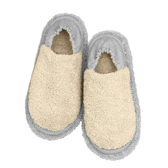 House Slippers for Woman Lazy Floor Cleaning Slippers for Winter Detachable Washable Floor Mopping Slippers Silent Cleaning Floor Sweeping Thickened Home Shoe Covers