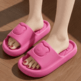 thumbnail image 1 of House Slippers for Women, Memory Foam Open Toe Slippers, Indoor Summer Slippers, Soft Thick EVA Bedroom Slippers, Comfortable Non‑Slip Casual Home Footwear for Daily Household Use Hot Pink, 1 of 4