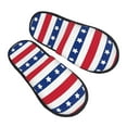 thumbnail image 1 of House Slippers for Women Men - American Patriotic Stars And Stripes Lightweight House Shoes Fuzzy Slippers, Soft Slip-On Cozy House Slippers for Woman Indoor Outdoor, 1 of 7