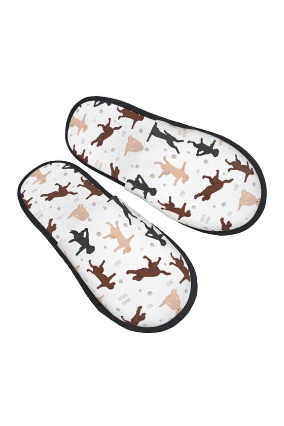 House Slippers for Women Men - Labrador Retriever Dog No.1006 Lightweight House Shoes Fuzzy Slippers, Soft Slip-On Cozy House Slippers for Woman Indoor Outdoor