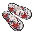 thumbnail image 1 of House Slippers for Women Men - Magenta Lilies Flowers Lightweight House Shoes Fuzzy Slippers, Soft Slip-On Cozy House Slippers for Woman Indoor Outdoor, 1 of 7