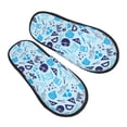 thumbnail image 1 of House Slippers for Women Men - Math Print ruler blue Lightweight House Shoes Fuzzy Slippers, Soft Slip-On Cozy House Slippers for Woman Indoor Outdoor, 1 of 7