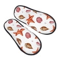 thumbnail image 1 of House Slippers for Women Men - Red Starfish Pink Scallops Lightweight House Shoes Fuzzy Slippers, Soft Slip-On Cozy House Slippers for Woman Indoor Outdoor, 1 of 7