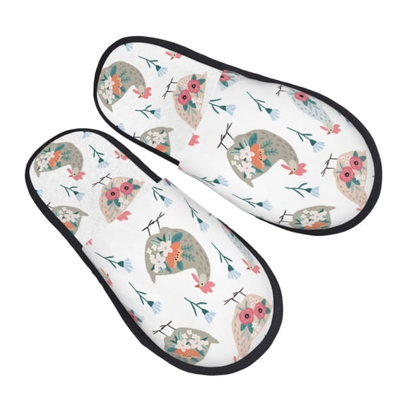 House Slippers for Women Men - Rustic Funny Chicken Flower Lightweight House Shoes Fuzzy Slippers, Soft Slip-On Cozy House Slippers for Woman Indoor Outdoor