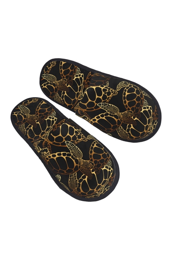 House Slippers for Women Men - Sea Turtle With Ocean Lightweight House Shoes Fuzzy Slippers, Soft Slip-On Cozy House Slippers for Woman Indoor Outdoor