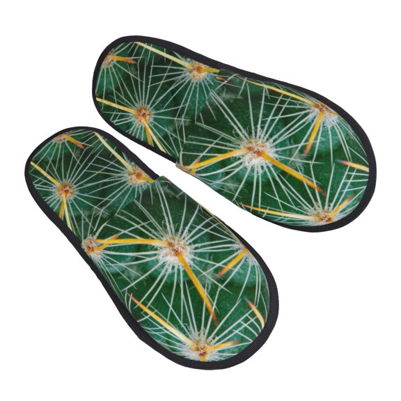 House Slippers for Women Men - Thorns Of Macro Cactus Lightweight House Shoes Fuzzy Slippers, Soft Slip-On Cozy House Slippers for Woman Indoor Outdoor