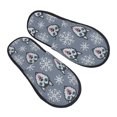 thumbnail image 1 of House Slippers for Women Men - Weaving Cute Husky Dog Snowflake Lightweight House Shoes Fuzzy Slippers, Soft Slip-On Cozy House Slippers for Woman Indoor Outdoor, 1 of 7