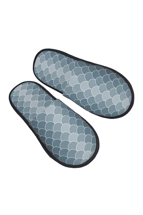 House Slippers for Women Men - cool gray scale fish scales Lightweight House Shoes Fuzzy Slippers, Soft Slip-On Cozy House Slippers for Woman Indoor Outdoor