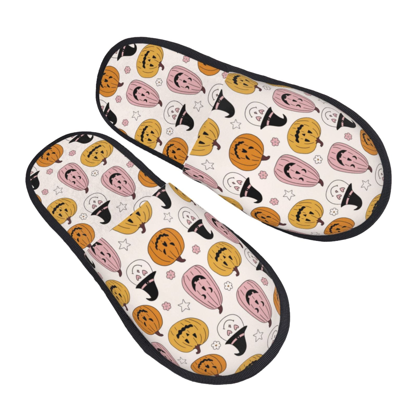 House Slippers for Women Men pumpkin halloween hat Lightweight House House Slippers for Women Men pumpkin halloween hat Lightweight House