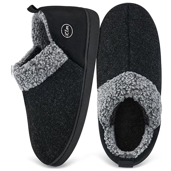 House Slippers for Woman Men, Women's Fuzzy Memory Foam Winter House Slippers for Indoor Outdoor