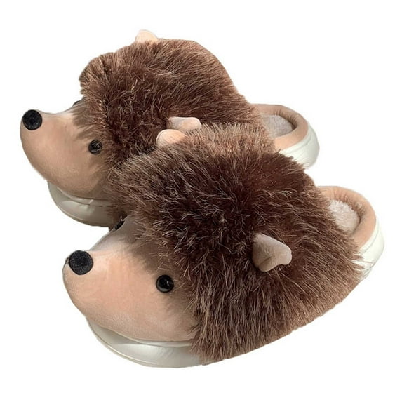 House Slippers for Woman Soft Indoor Slippers with Hedgehog Design for Winter Home Use Cozy and Warm for Comfort