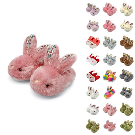 House Slippers for Women Indoor Women'S Slippers Bunny Warm Slippers Soft Memory Foam Lightweight Slippers Fleece Rabbit Shoes