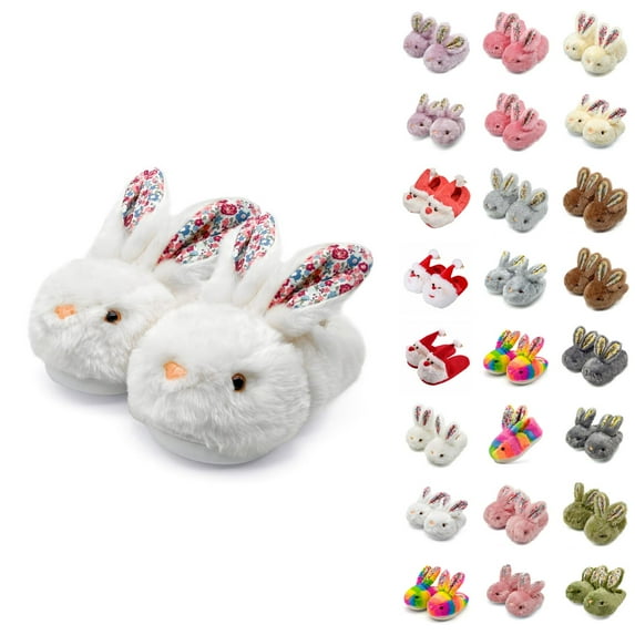 House Slippers for Women Indoor Women'S Slippers Bunny Warm Slippers Soft Memory Foam Lightweight Slippers Fleece Rabbit Shoes