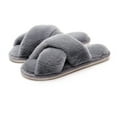thumbnail image 1 of House Slippers for Women Memory Foam Open Toe Fluffy Shoes Fuzzy Indoor And Outdoor Slip On Soft Sole Womens Slippers, 1 of 9