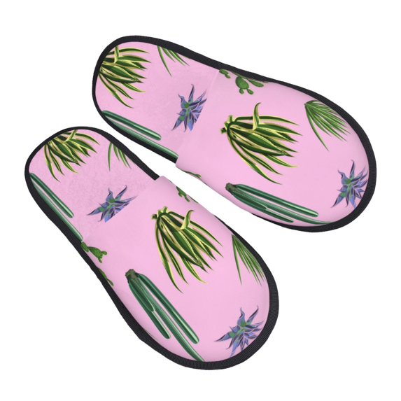 House Slippers for Women Men - Cactus aloe vera Lightweight House Shoes Fuzzy Slippers, Soft Slip-On Cozy House Slippers for Woman Indoor Outdoor