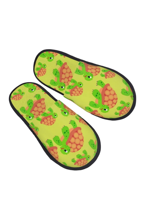 House Slippers for Women Men - Cartoon Turtles 1 Lightweight House Shoes Fuzzy Slippers, Soft Slip-On Cozy House Slippers for Woman Indoor Outdoor