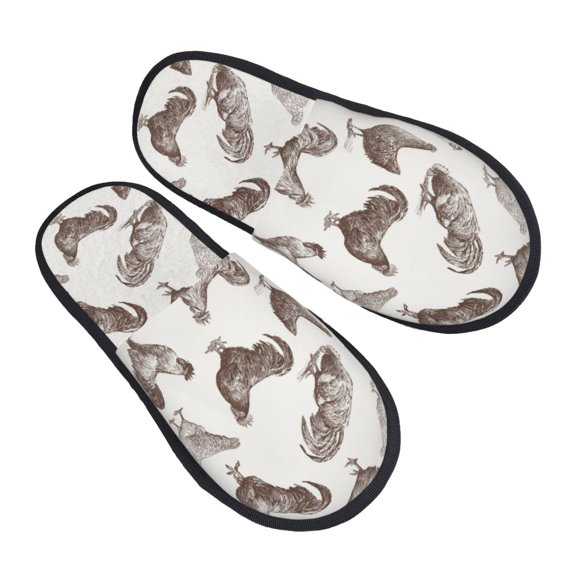 House Slippers for Women Men - Chickens Lightweight House Shoes Fuzzy Slippers, Soft Slip-On Cozy House Slippers for Woman Indoor Outdoor