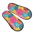thumbnail image 1 of House Slippers for Women Men - Colorful Wool Balls Lightweight House Shoes Fuzzy Slippers, Soft Slip-On Cozy House Slippers for Woman Indoor Outdoor, 1 of 7