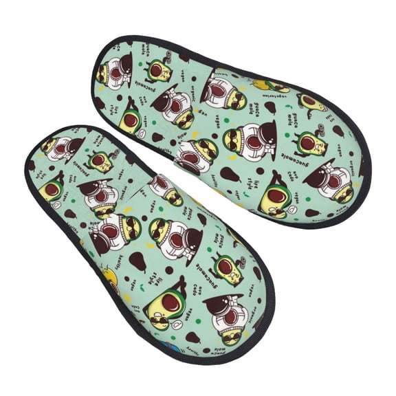 House Slippers for Women Men - Cool Avocado green Lightweight House Shoes Fuzzy Slippers, Soft Slip-On Cozy House Slippers for Woman Indoor Outdoor