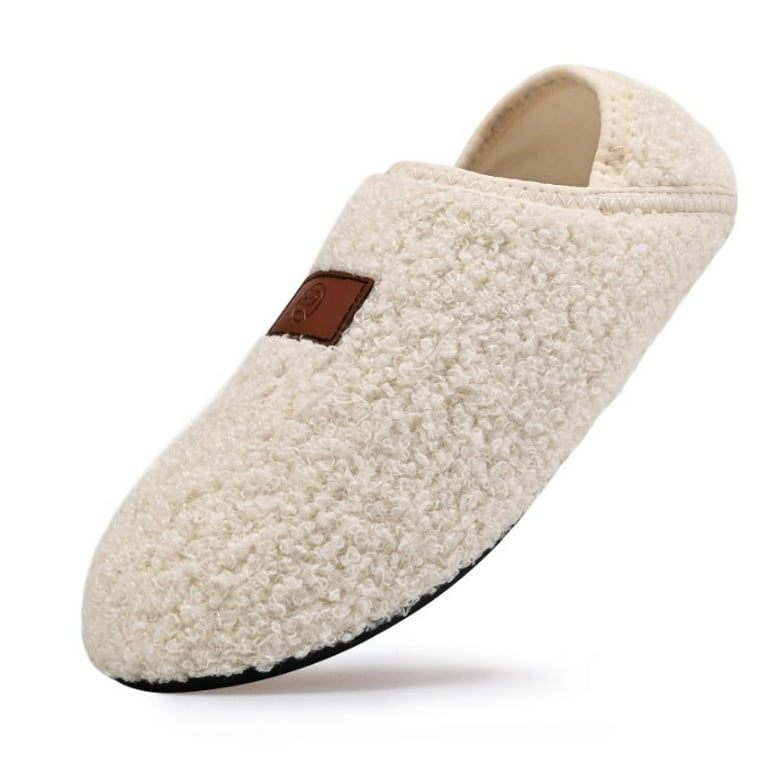 House Slippers for Women Men Cozy Sock Shoes with Soft Rubber Sole Slip On for Indoor Outdoor