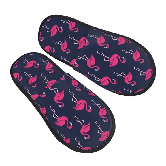 House Slippers for Women Men - Cute flamingo A Lightweight House Shoes Fuzzy Slippers, Soft Slip-On Cozy House Slippers for Woman Indoor Outdoor