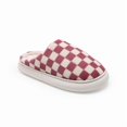 thumbnail image 1 of House Slippers for Women & Men - Fuzzy Casual Indoor Outdoor Shoes with Memory Foam Checkered Faux Fur Lining, 1 of 1