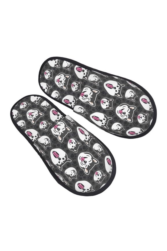 House Slippers for Women Men - HUSKY Face Lightweight House Shoes Fuzzy Slippers, Soft Slip-On Cozy House Slippers for Woman Indoor Outdoor