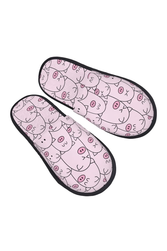 House Slippers for Women Men - Pink Cute Pigs Lightweight House Shoes Fuzzy Slippers, Soft Slip-On Cozy House Slippers for Woman Indoor Outdoor