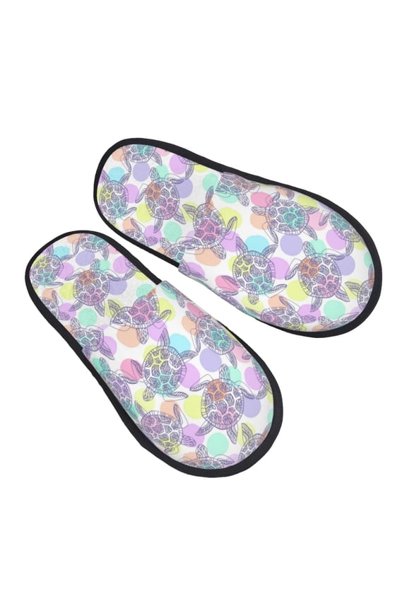 House Slippers for Women Men - Sea Turtles Lightweight House Shoes Fuzzy Slippers, Soft Slip-On Cozy House Slippers for Woman Indoor Outdoor