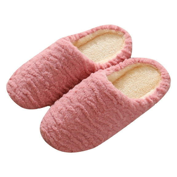 House Slippers for Women Men Unisex Comfortable Fuzzy Memory Foam Orthopedic Bedroom Slip on Arch Support Indoor Home Shoes